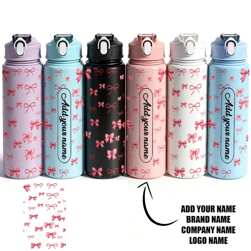 Sports Water Bottle Insulated - アウトドアスポーツ、フィットネス、サイクリング、ハイキング、学校、オフィスでの使用に最適な、名前やメッセージを自由にカスタマイズできる、漏れ防止機能付きの再利用可能な水筒。