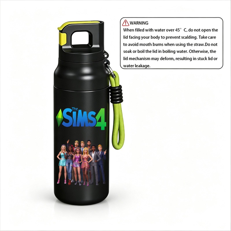「ザ・シムズ4」シリーズの断熱水筒。ステンレス製で、フリップ - Sports Water Bottle Insulated のレビューと価格