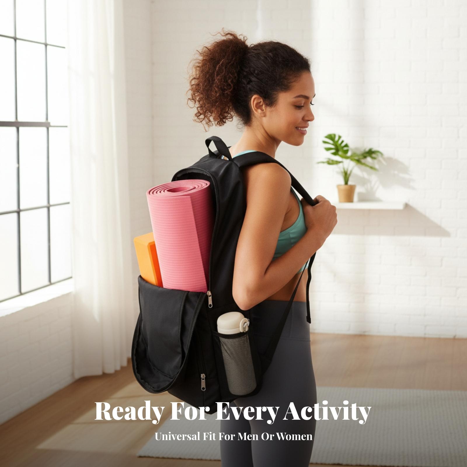 防水仕様のスポーツ用ヨガマットバッグ。厚手の素材で、前面にフ - Yoga Mat のレビューと価格