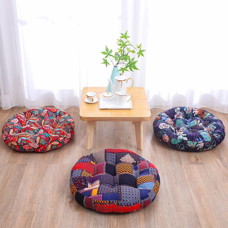 丸型フロアクッション、厚手の畳マット、ヨガマット、瞑想用、洗 - Yoga Mat のレビューと価格
