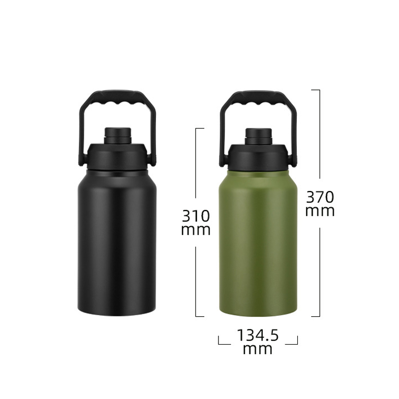 断熱ウォーターボトル、蓋とハンドル付き、広口、316ステンレ - Sports Water Bottle Insulated のレビューと価格