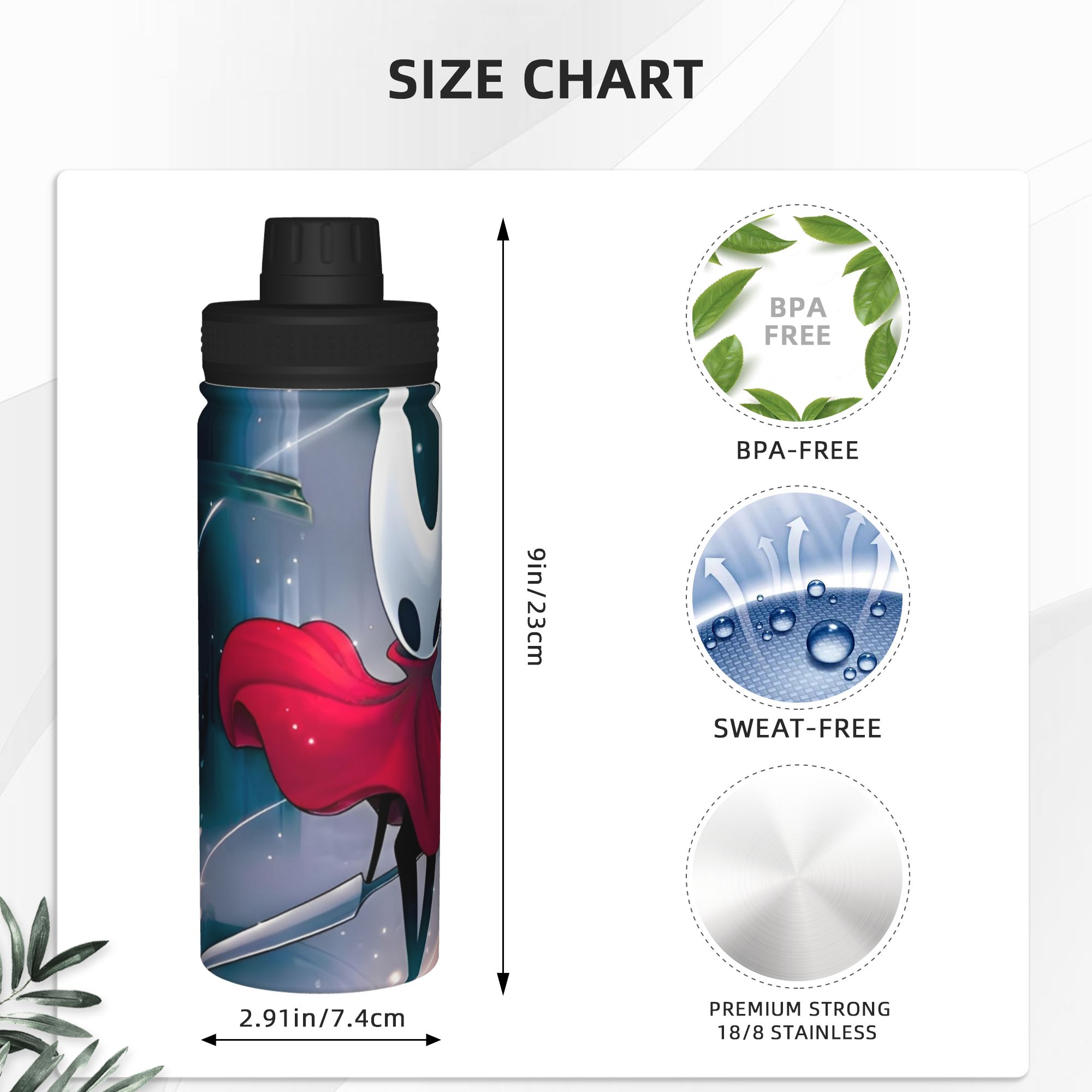 ホロウナイト シルクソング 18オンス スポーツ用断熱ケトル - Sports Water Bottle Insulated のレビューと価格